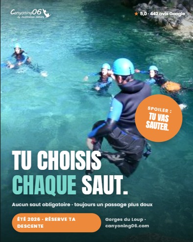 Flyer Canyoning — Tu choisis chaque saut